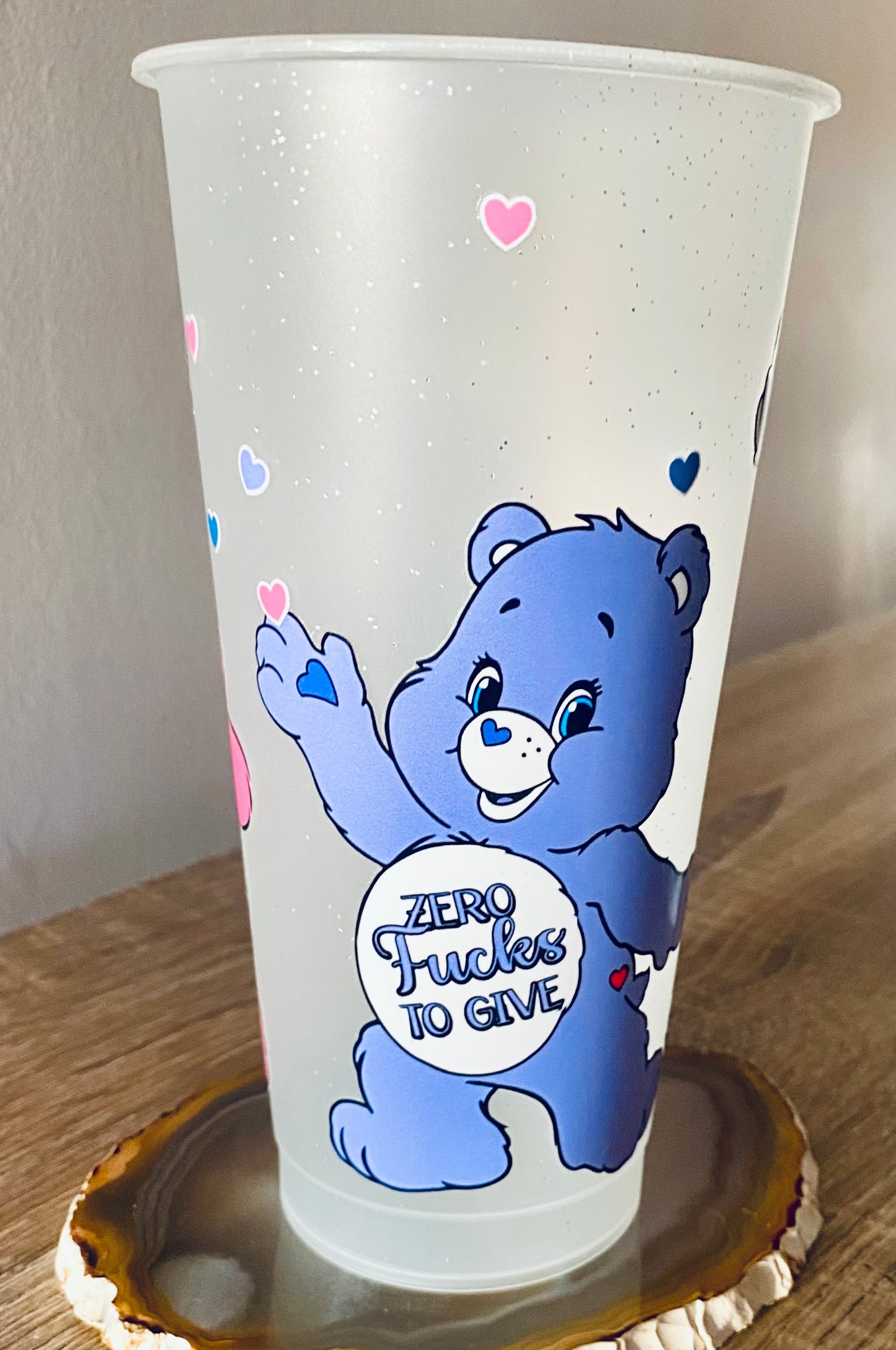 Cheeky bears glitter cold cup