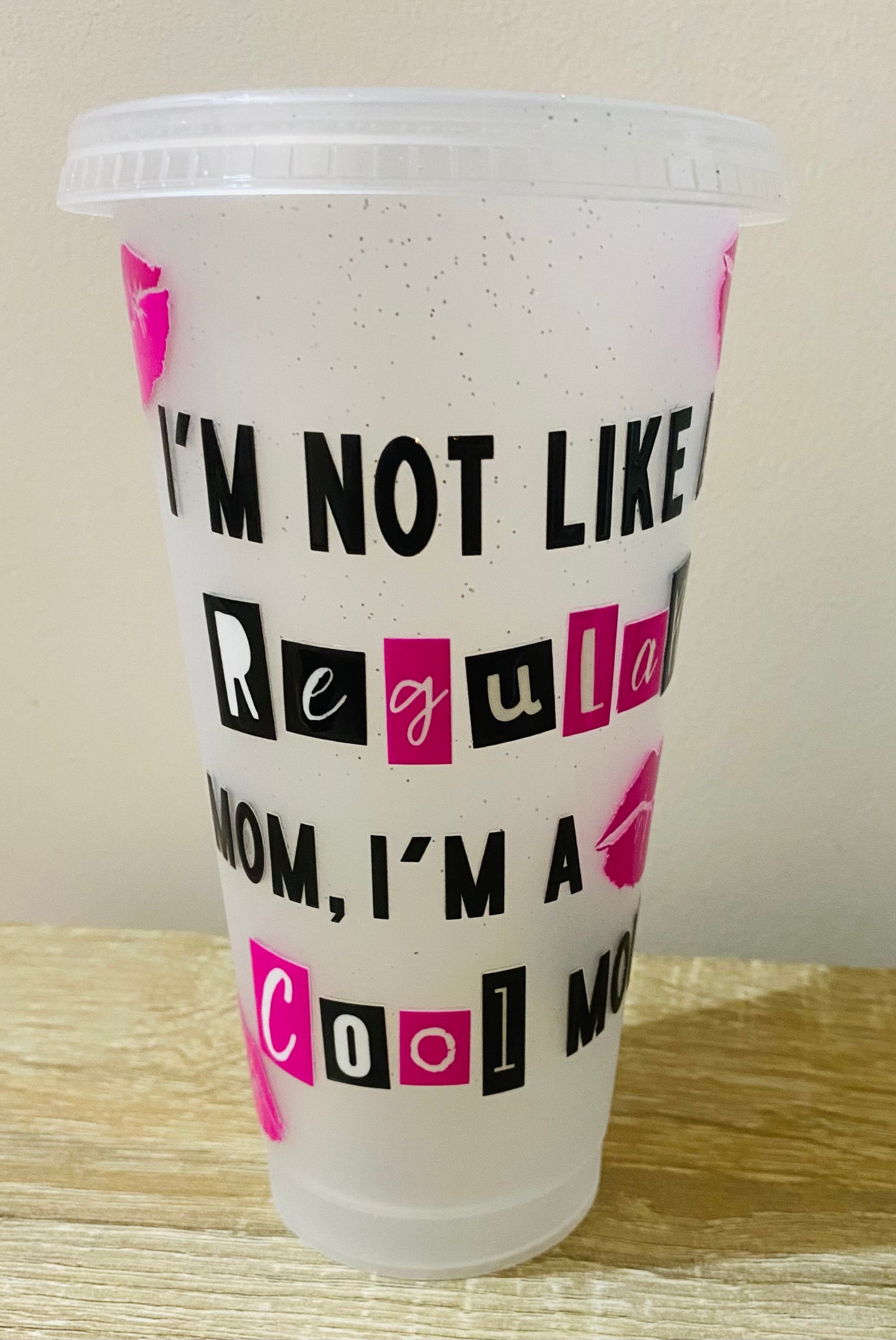 Mean girls glitter cold cup