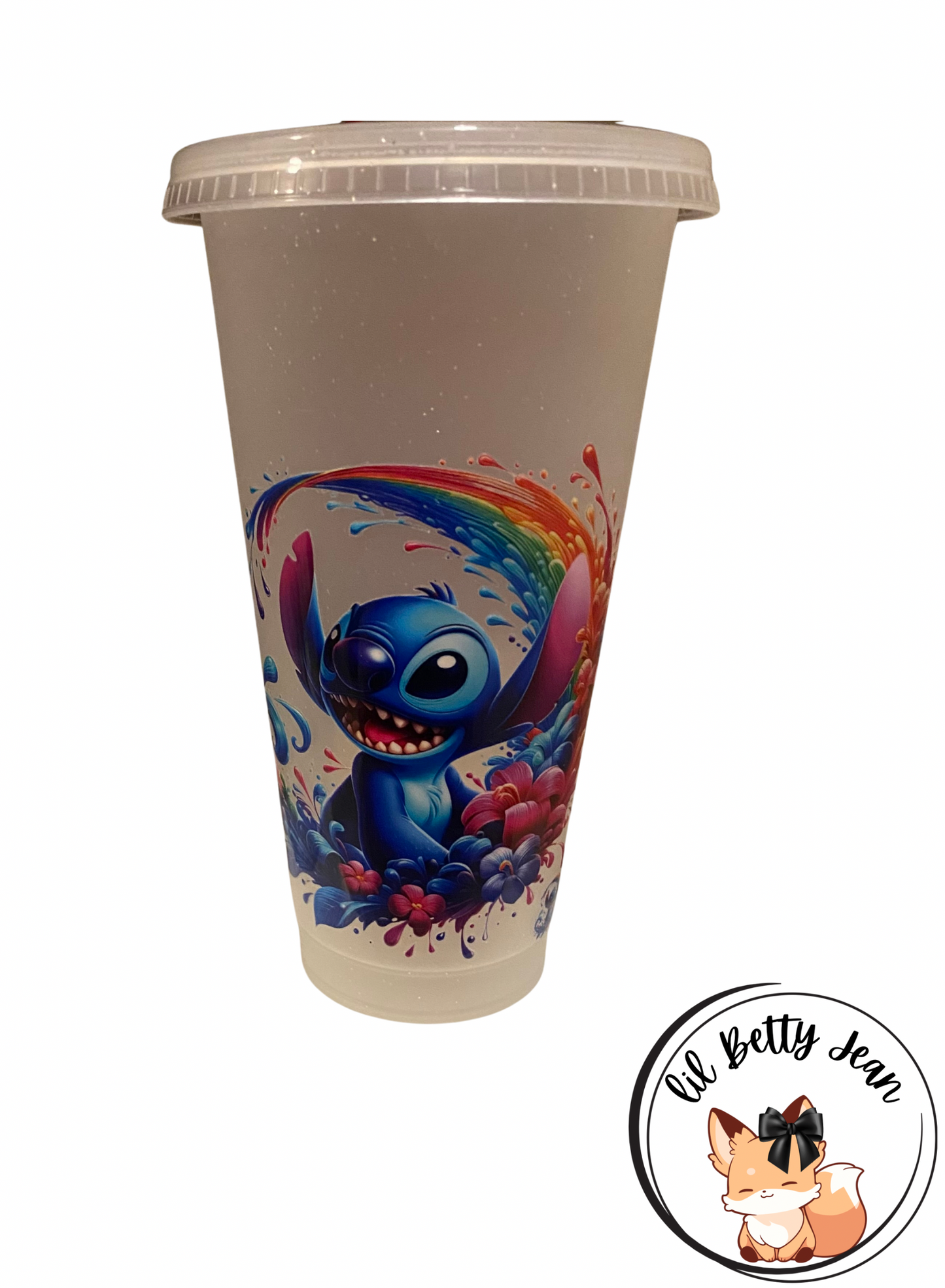 Stitch glitter cold cup