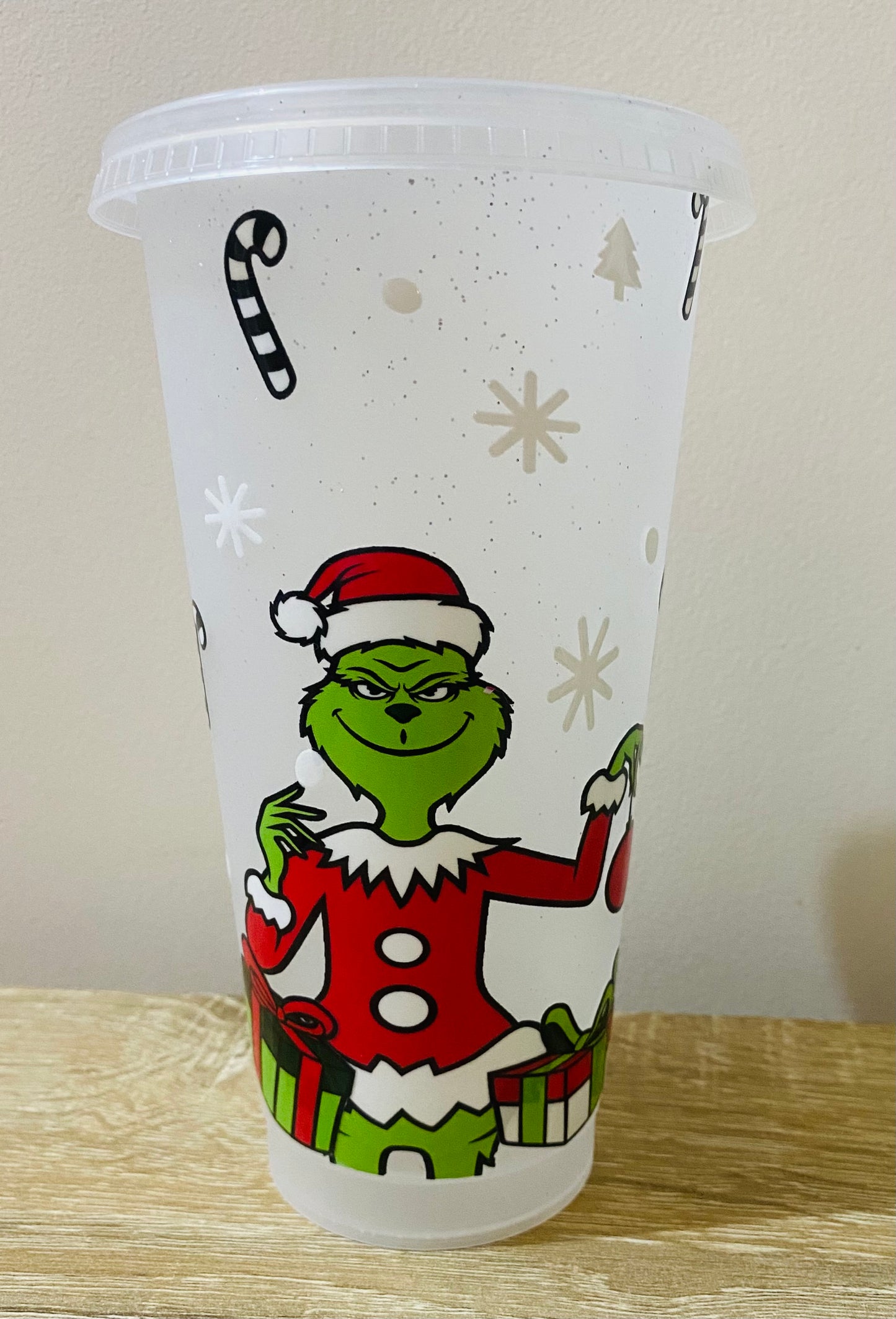 Christmas glitter cold cup